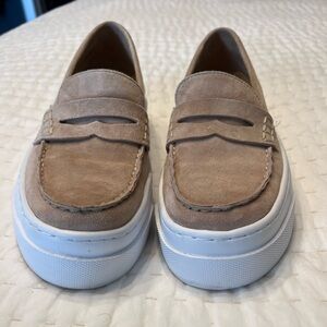 JSlides taupe suede loafers size 7.5